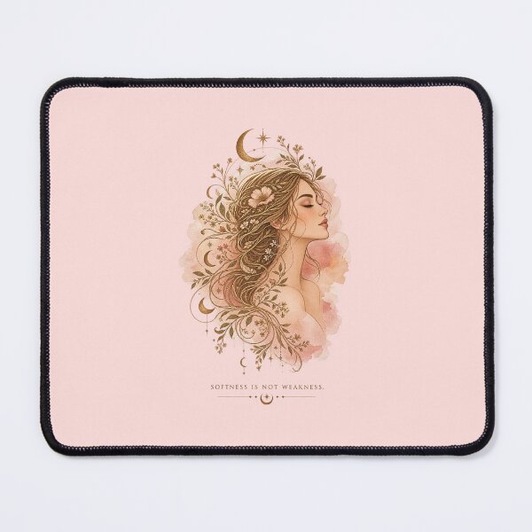 Item preview, Softness Is Not Weakness - Feminine Celestial Botanical Woman Art designed and sold by ZINTHOZ.