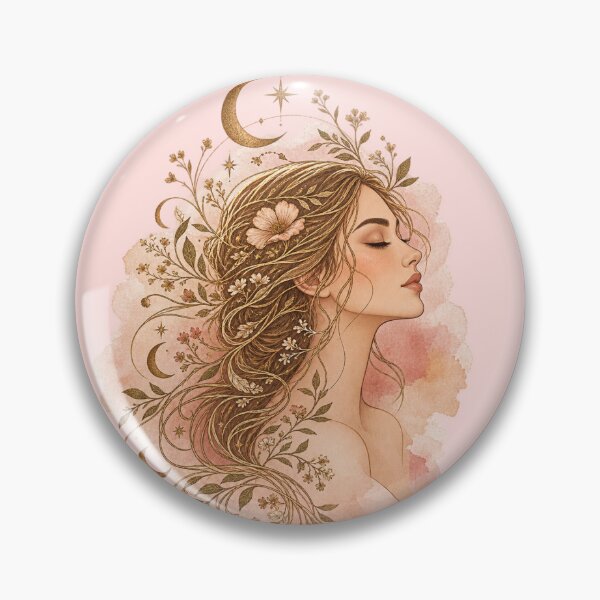 Item preview, Softness Is Not Weakness - Feminine Celestial Botanical Woman Art designed and sold by ZINTHOZ.