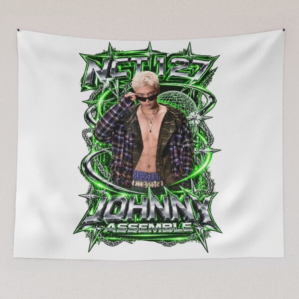 Item preview, Blingy Johnny NCT Electric Green Tribal Chrome Graphic designed and sold by Valeree Store.