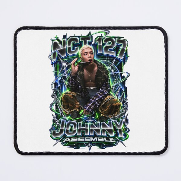 Item preview,  NCT Johnny Assemble Y2K Acid Graphic Neon Glow Art designed and sold by Valeree Store.