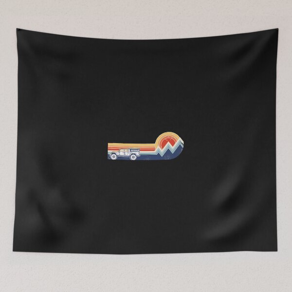 Item preview, Retro Off-Road Adventure Sunset Mountains Vehicle Graphic designed and sold by YarningsandYear.