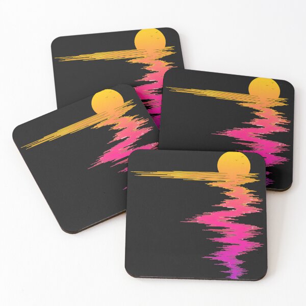 Item preview, Glitch Sunset Over Water Graphic designed and sold by YarningsandYear.