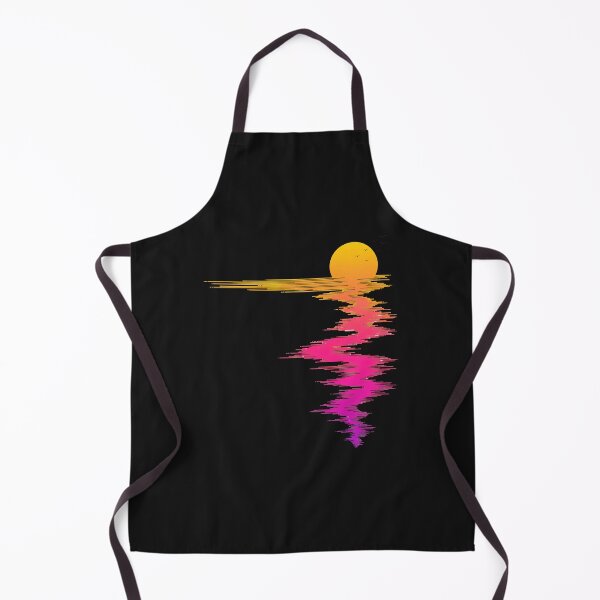 Item preview, Glitch Sunset Over Water Graphic designed and sold by YarningsandYear.