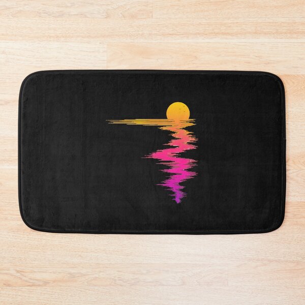 Item preview, Glitch Sunset Over Water Graphic designed and sold by YarningsandYear.