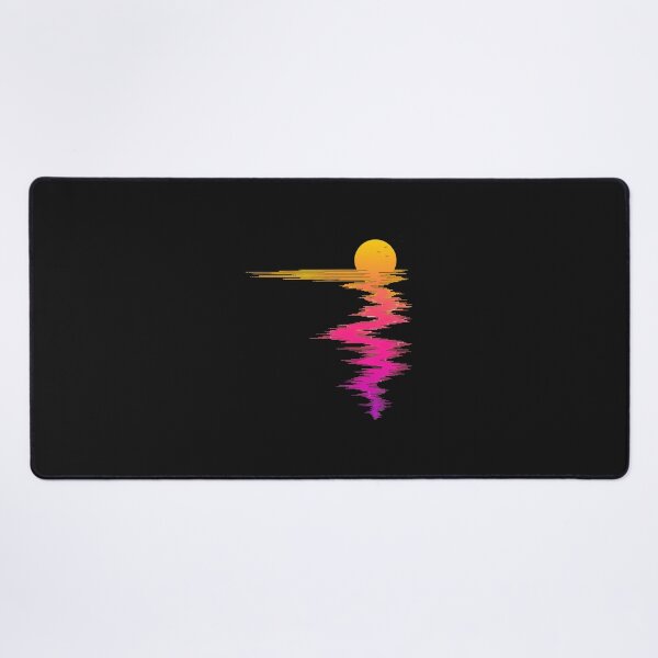 Item preview, Glitch Sunset Over Water Graphic designed and sold by YarningsandYear.