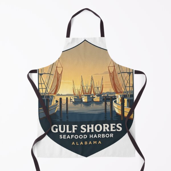 Item preview, Gulf Shores Shrimp Boat Harbor Crest Sticker - Alabama Seafood Coast designed and sold by DetourDgn.