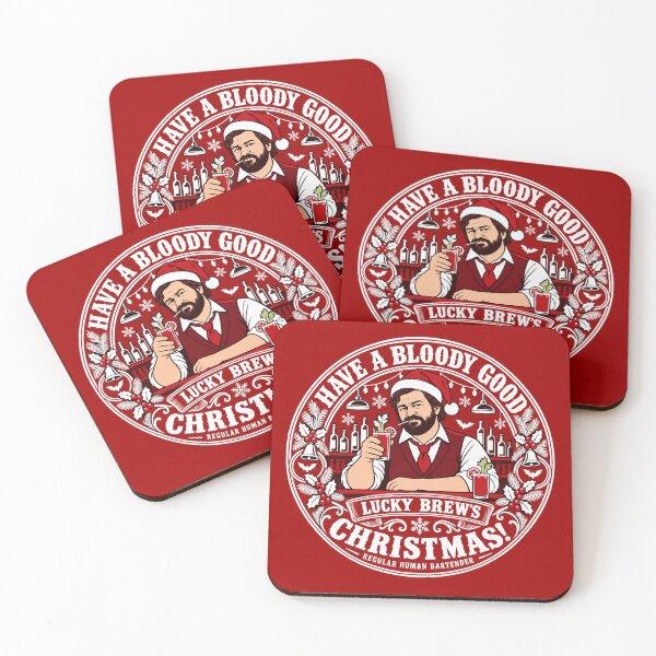 Item preview, What we do in the shadows Regular human bartender - Christmas fan art designed and sold by Olena Du.