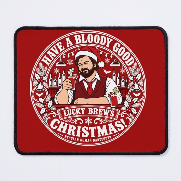 Item preview, What we do in the shadows Regular human bartender - Christmas fan art designed and sold by Olena Du.