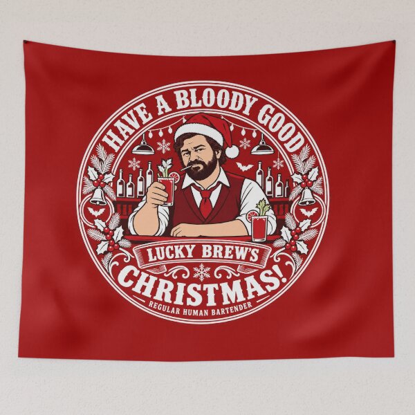 Item preview, What we do in the shadows Regular human bartender - Christmas fan art designed and sold by Olena Du.