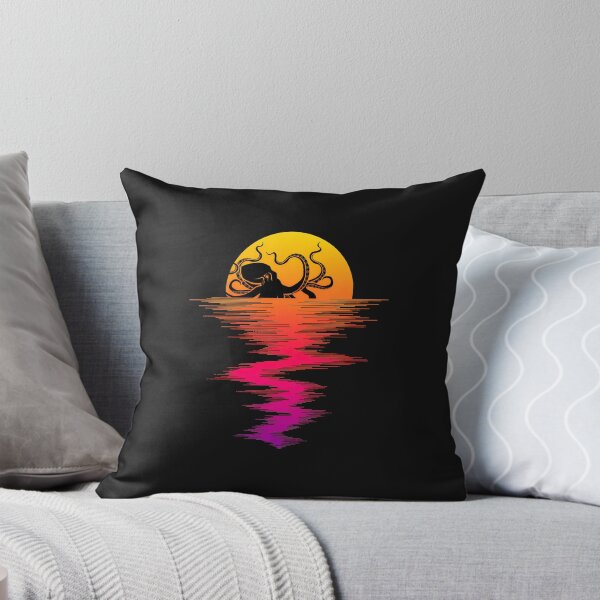 Item preview, Octopus Sunset Reflection Art designed and sold by YarningsandYear.
