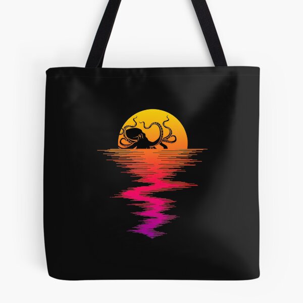 Item preview, Octopus Sunset Reflection Art designed and sold by YarningsandYear.
