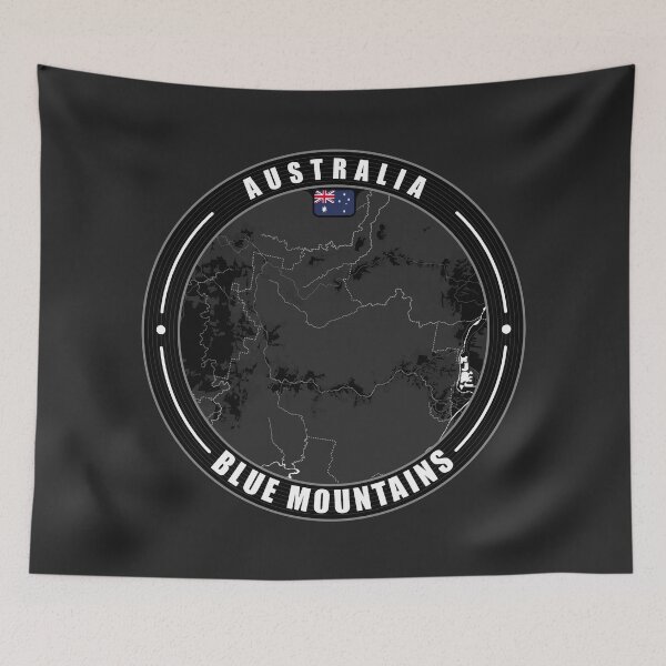 Item preview, Blue Mountains Australia City Map  designed and sold by Thistle-TShop.