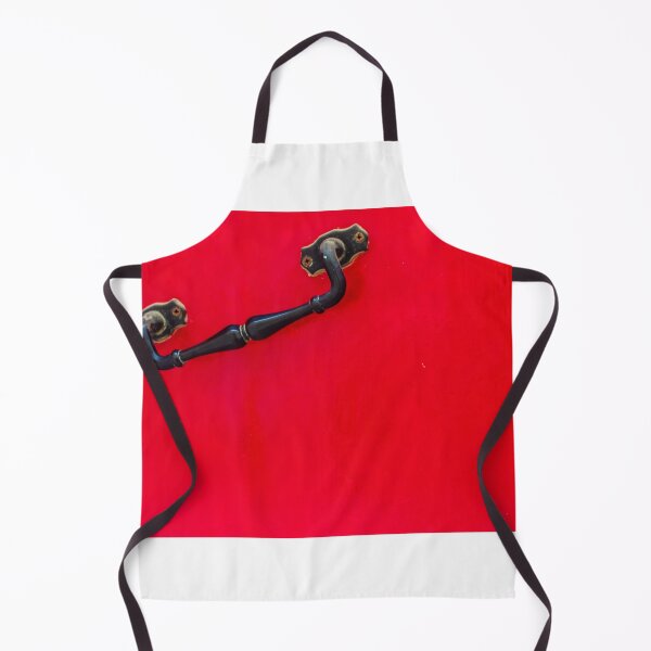 Item preview, Bright Red Door With Classic Black Handle Set Against Clean Exterior Wall designed and sold by Nmallia.