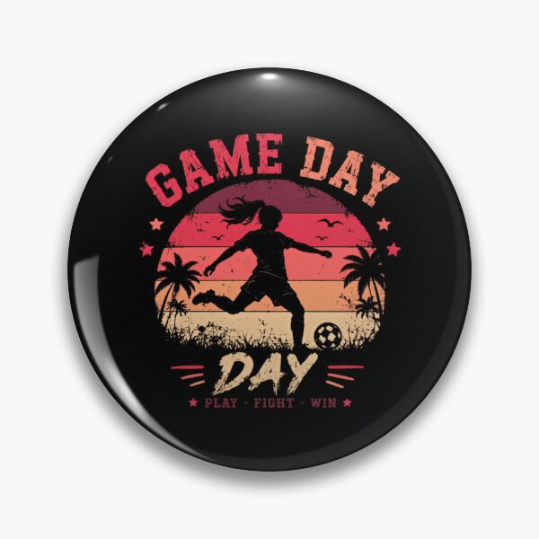 Item preview, Game Day Day Play Fight Win Soccer Player Girl Mom Dad Fan Football designed and sold by SkeletonsDanger.