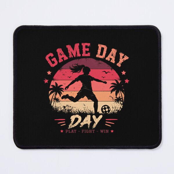 Item preview, Game Day Day Play Fight Win Soccer Player Girl Mom Dad Fan Football designed and sold by SkeletonsDanger.
