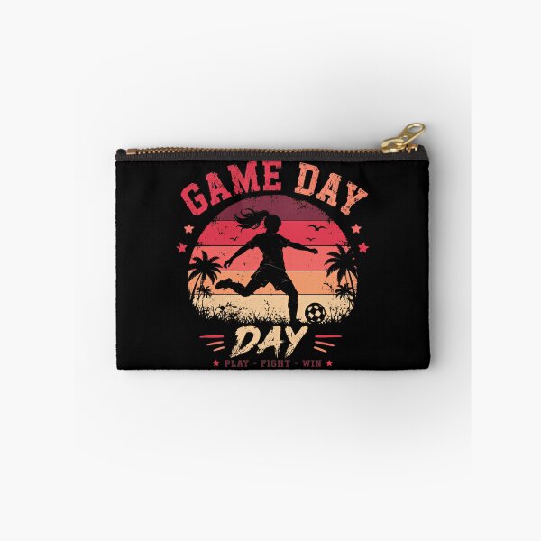 Item preview, Game Day Day Play Fight Win Soccer Player Girl Mom Dad Fan Football designed and sold by SkeletonsDanger.