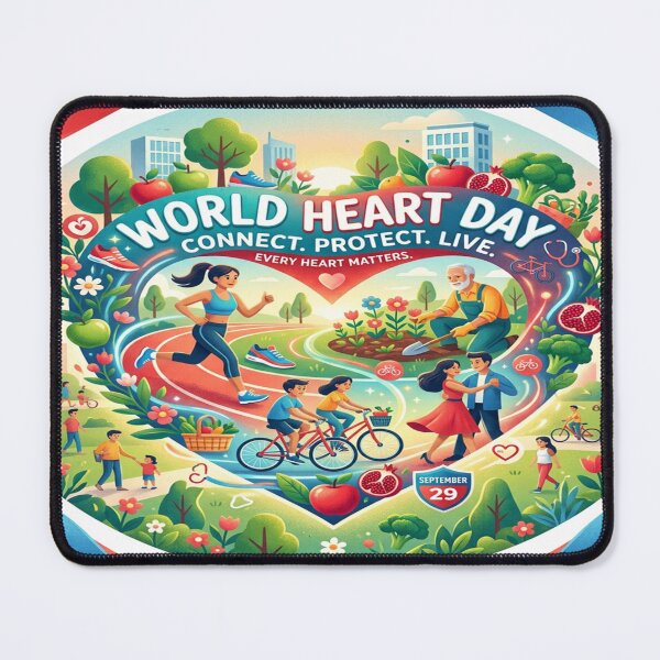 Item preview, World Heart Day Community Health Promotional Illustration designed and sold by Solomon-Ent-144.