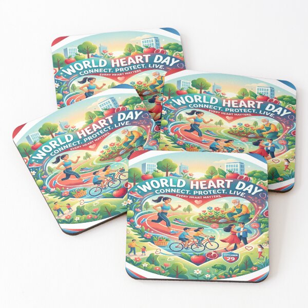Item preview, World Heart Day Community Health Promotional Illustration designed and sold by Solomon-Ent-144.