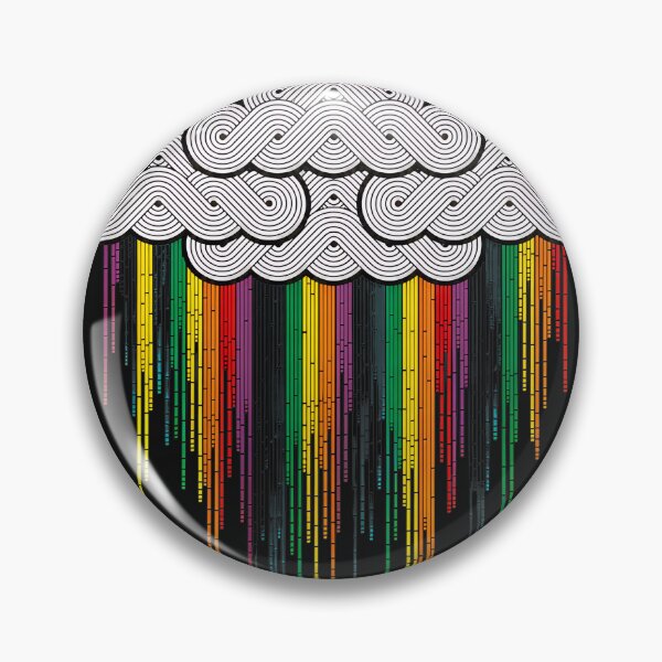 Item preview, Astronaut Rainbow Cloud Abstract Rain Art designed and sold by YarningsandYear.