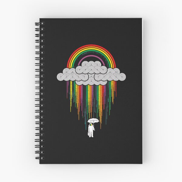 Item preview, Astronaut Rainbow Cloud Abstract Rain Art designed and sold by YarningsandYear.