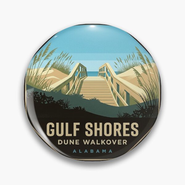 Item preview, Gulf Shores Dune Walkover Octagon Sticker - Alabama Beach Access designed and sold by DetourDgn.