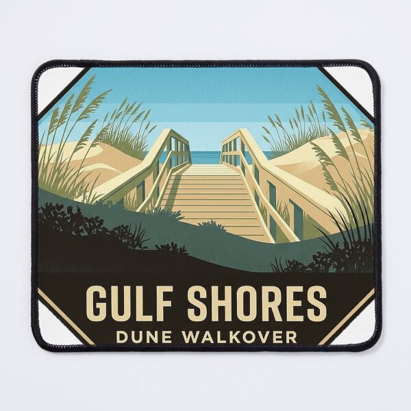 Item preview, Gulf Shores Dune Walkover Octagon Sticker - Alabama Beach Access designed and sold by DetourDgn.