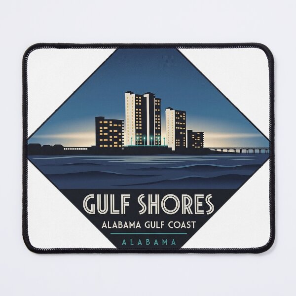 Item preview, Gulf Shores Alabama Blue Hour Skyline Diamond Sticker designed and sold by DetourDgn.