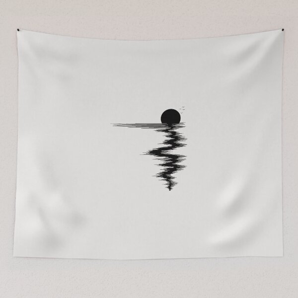 Item preview, Moonlit Reflection Abstract Graphic Art designed and sold by YarningsandYear.