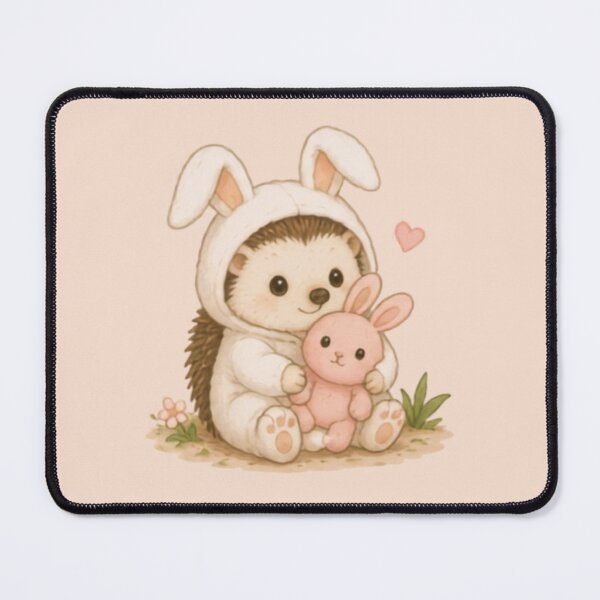 Item preview, Hedgehog in Bunny Onesie designed and sold by MellowMunchkins.