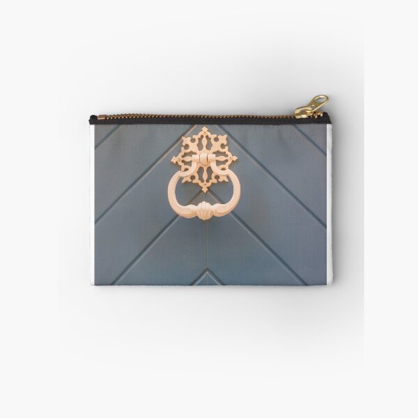 Item preview, Elegant White Door Knocker Mounted On Light Blue Chevron Door Wall Decor designed and sold by Nmallia.