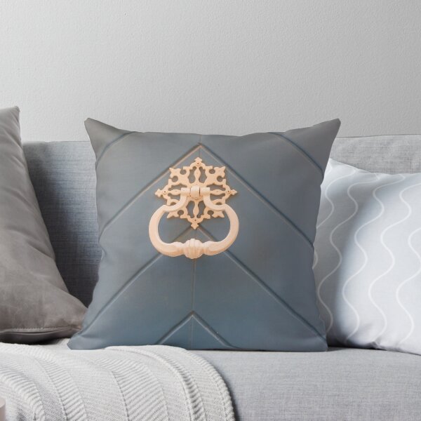 Item preview, Elegant White Door Knocker Mounted On Light Blue Chevron Door Wall Decor designed and sold by Nmallia.