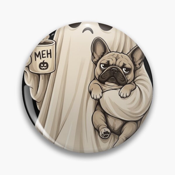 Item preview, Meh Ghost French Bulldog Coffee Spooky Cute Halloween designed and sold by haitrieuic96.