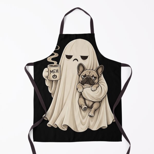 Item preview, Meh Ghost French Bulldog Coffee Spooky Cute Halloween designed and sold by haitrieuic96.