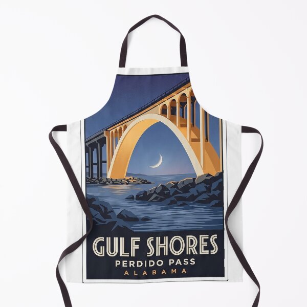 Item preview, Perdido Pass Bridge Art Deco Sticker - Gulf Shores Alabama designed and sold by DetourDgn.
