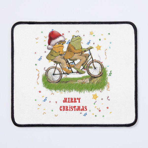 Item preview, frog and toad on the bike - Merry Christmas designed and sold by FlareCraftStudio.