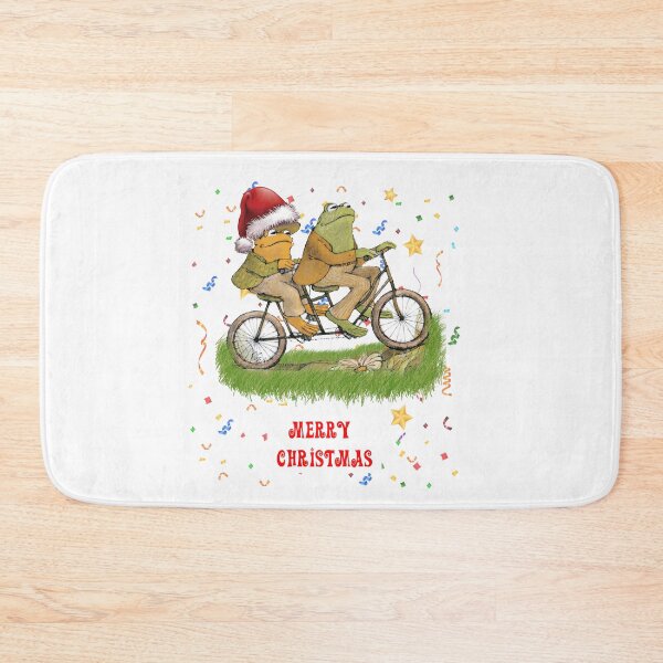 Item preview, frog and toad on the bike - Merry Christmas designed and sold by FlareCraftStudio.