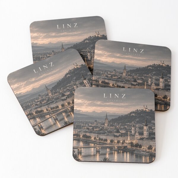 Item preview, Linz Cinematic Monochrome City Artwork designed and sold by MichaeIRellov.