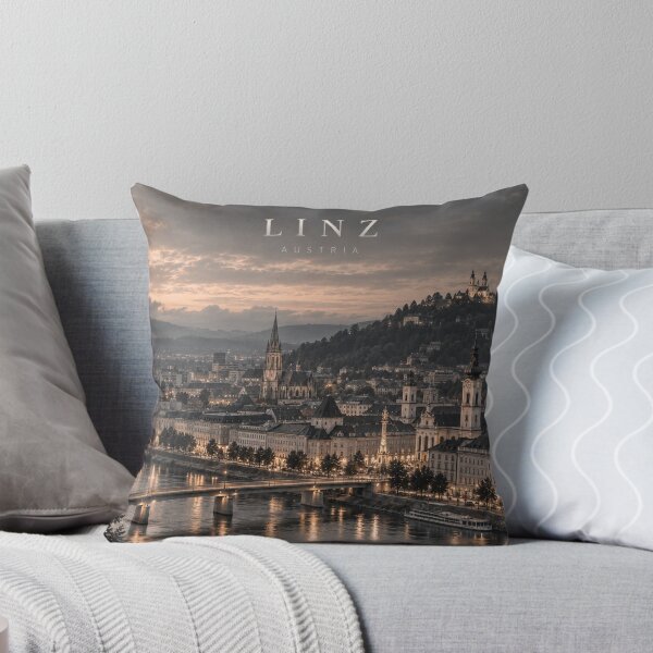 Item preview, Linz Cinematic Monochrome City Artwork designed and sold by MichaeIRellov.