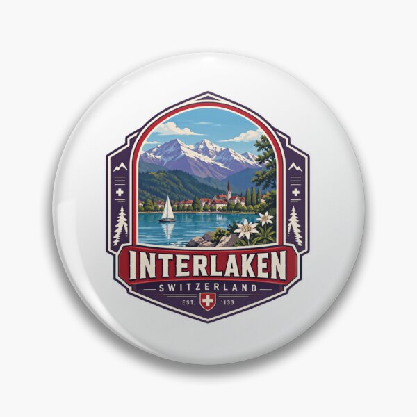 Item preview, Interlaken Switzerland Est. 1133 Swiss Alps Travel Vacation Souvenir Destination designed and sold by Star3NowForMe.