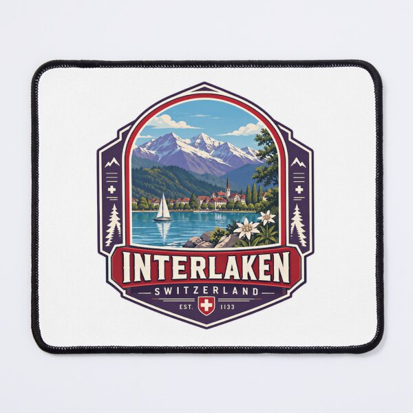 Item preview, Interlaken Switzerland Est. 1133 Swiss Alps Travel Vacation Souvenir Destination designed and sold by Star3NowForMe.