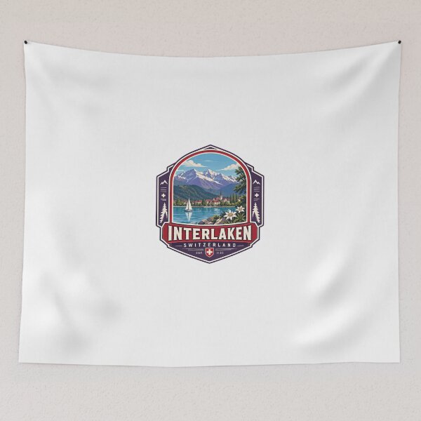Item preview, Interlaken Switzerland Est. 1133 Swiss Alps Travel Vacation Souvenir Destination designed and sold by Star3NowForMe.