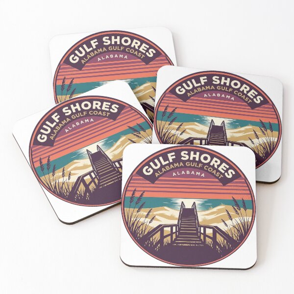 Item preview, Gulf Shores Alabama Sunset Dune Overlook Circle Sticker designed and sold by DetourDgn.