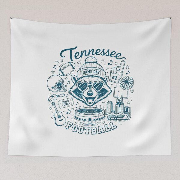 Item preview, Tennessee Football Raccoon Game Day Retro Tee designed and sold by olacassandra.
