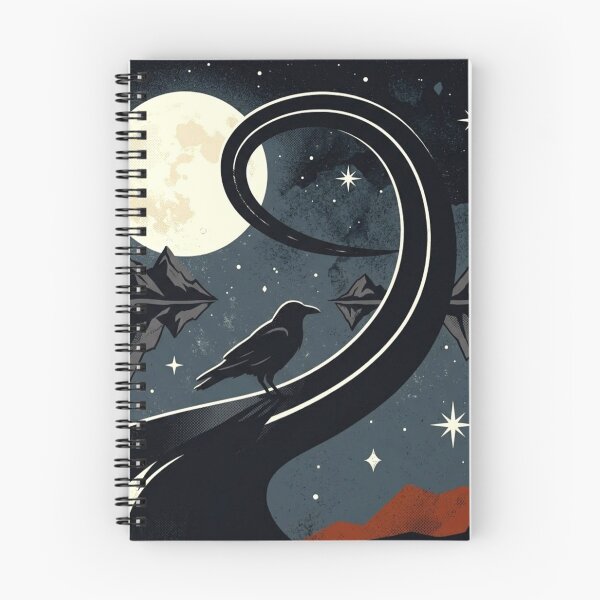 Item preview, Mystical Raven – Surreal Moonlit Path Illustration designed and sold by Dogandesighn.