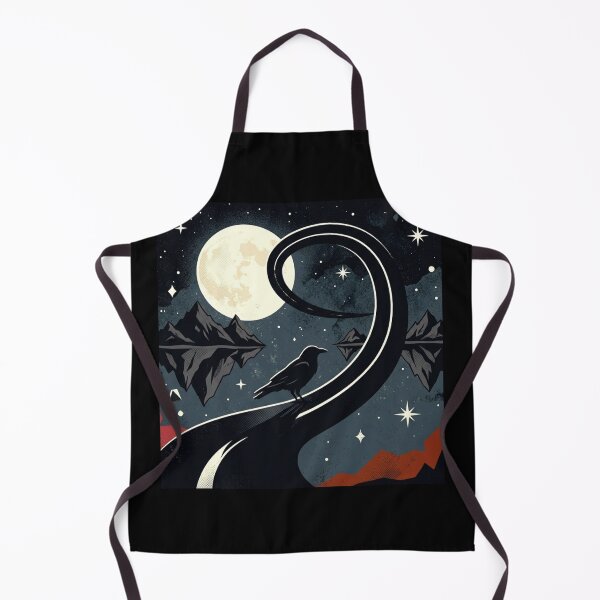 Item preview, Mystical Raven – Surreal Moonlit Path Illustration designed and sold by Dogandesighn.