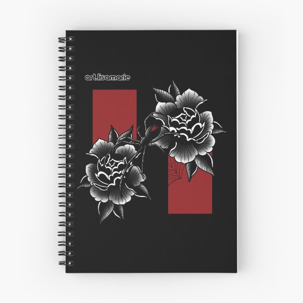 Item preview, Red Back Spider + Peonies designed and sold by artlisamarie.