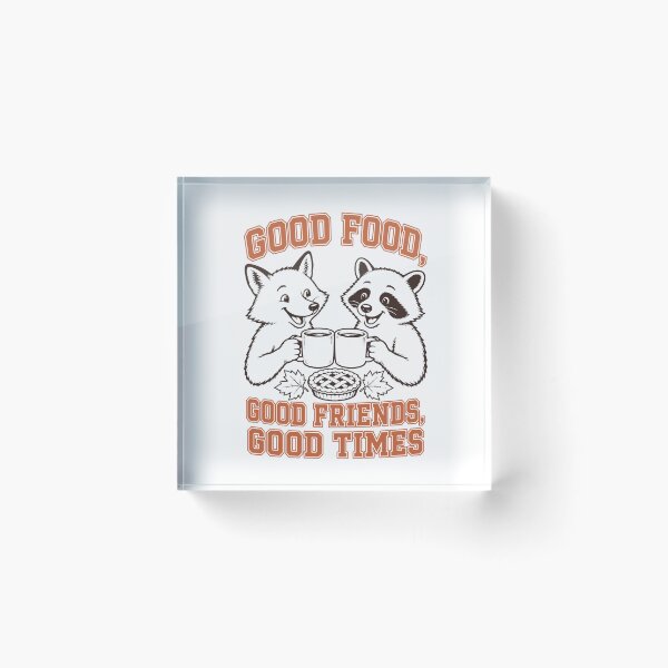 Item preview, Good Food, Good Friends – Cute Raccoon & Fox designed and sold by Sed94.