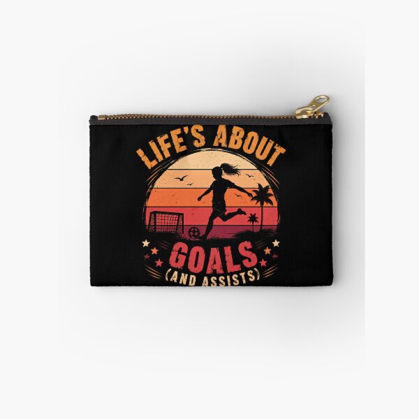 Item preview, Life's About Goals (And Assists) Soccer Player Athlete Fan designed and sold by SkeletonsDanger.