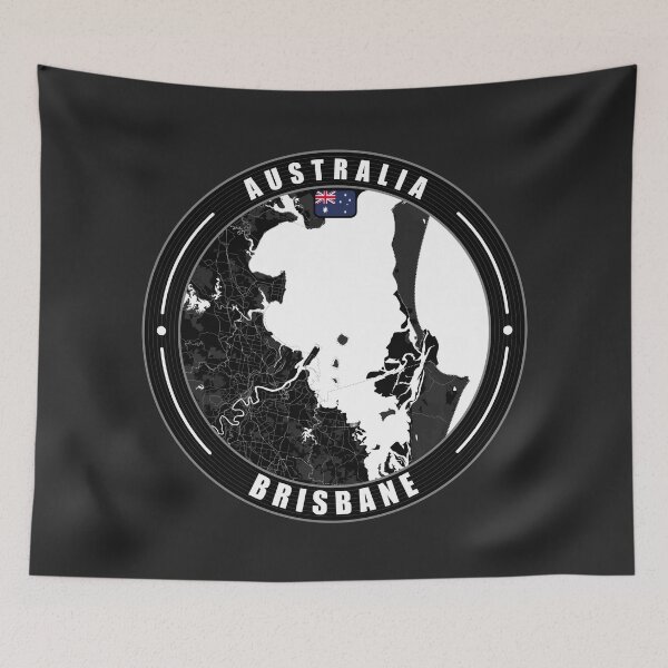 Item preview, Brisbane Australia City Map  designed and sold by Thistle-TShop.