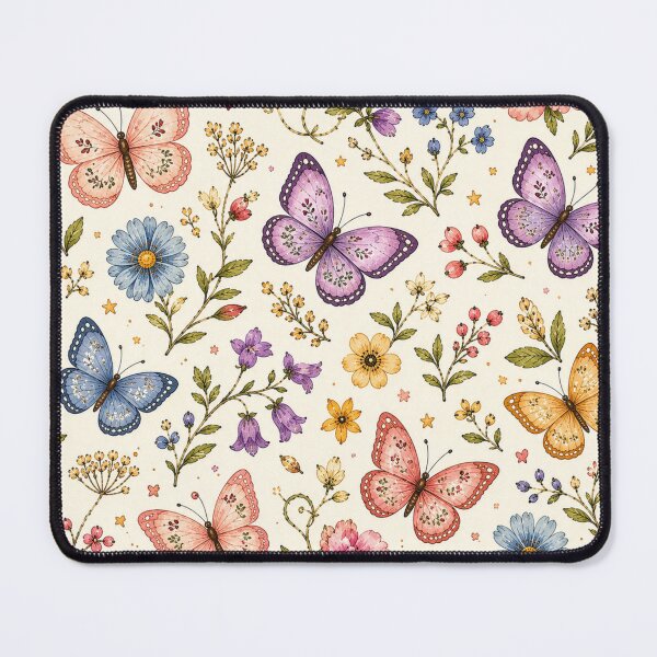 Item preview, Vintage Butterfly Floral Pattern – Colorful Botanical Cottagecore Design designed and sold by CreativeCharmCo.